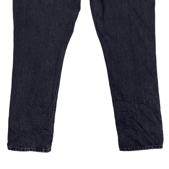 Aritzia Denim Forum Dillon High Rise Slim Jeans 30 Black Button Fly Rigid Denim - Picture 7 of 10